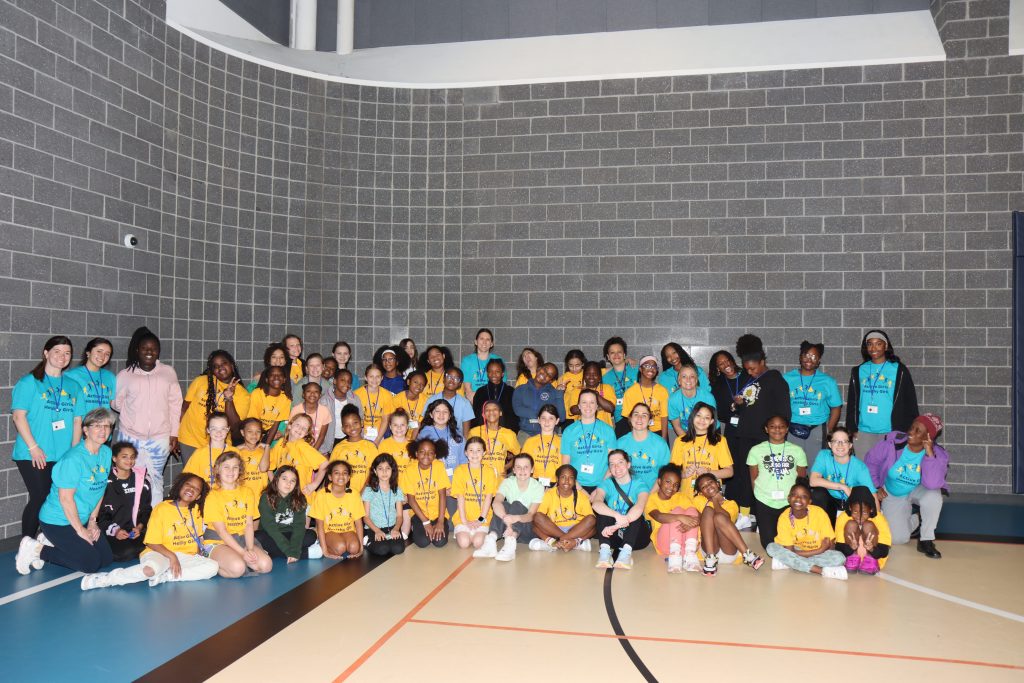 Group picture taken at the 2025 Spring Break AGHG Camp with all the counselors and girls.